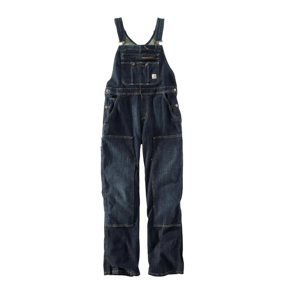 Carhartt Womens Brewster Double Front Bib Denim Overall Size S(4/6)